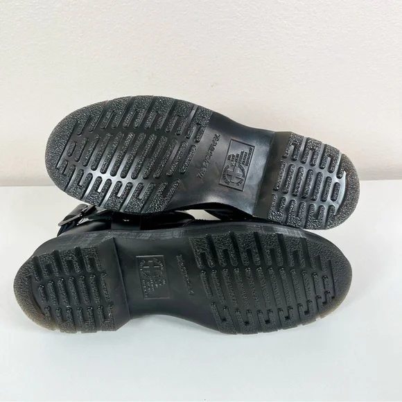 Dr. Martens WINCOX Black Leather Harness Buckle Moto Chelsea Boots Sz 9 NEW - Picture 12 of 16